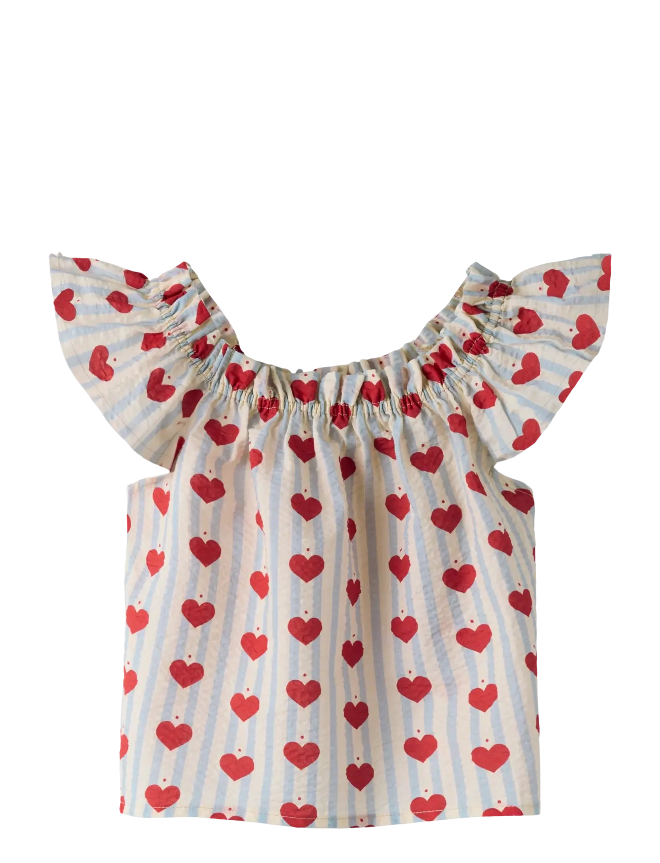 name it NMFHULLA SS TOP - Nyheter - PEARL BLUE / red