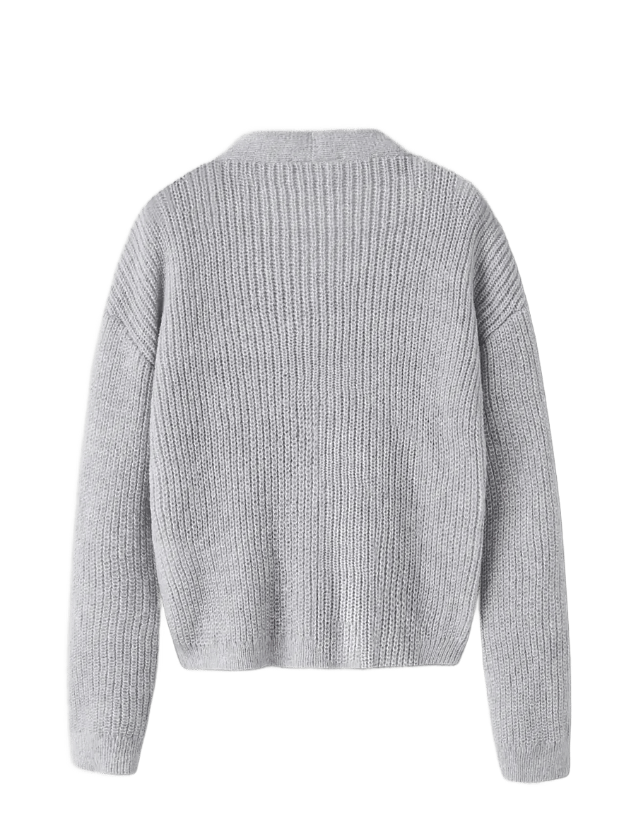 name it - NKFNANIE LS KNIT - cardigans - light grey melange - 1