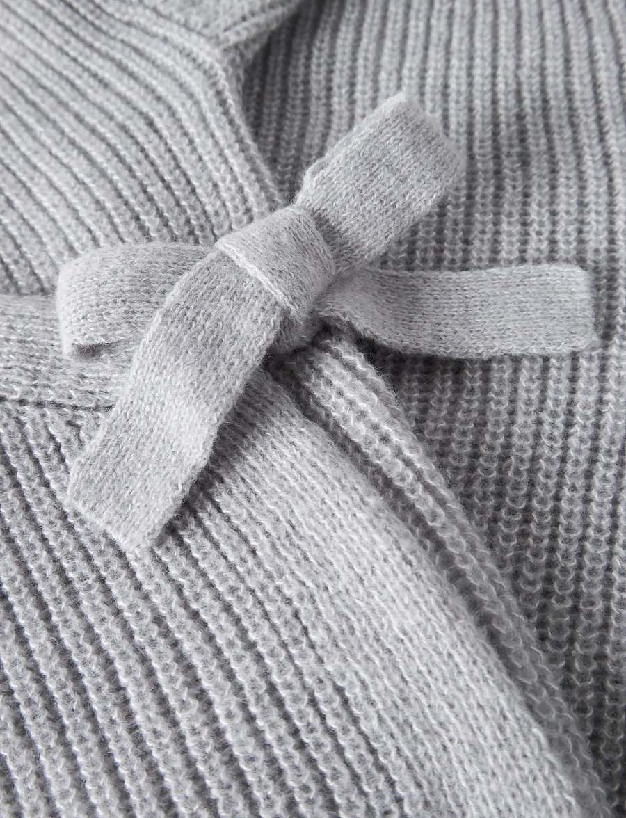 name it - NKFNANIE LS KNIT - cardigans - light grey melange - 2