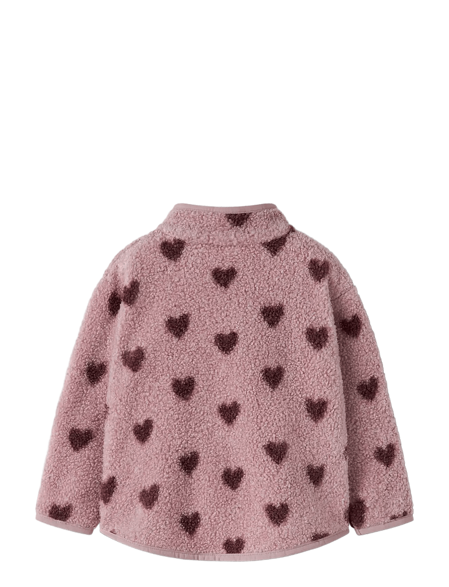 name it - NBFOLAJA NREG TEDDY JACKET - fleecejackor - mauve shadows - 1