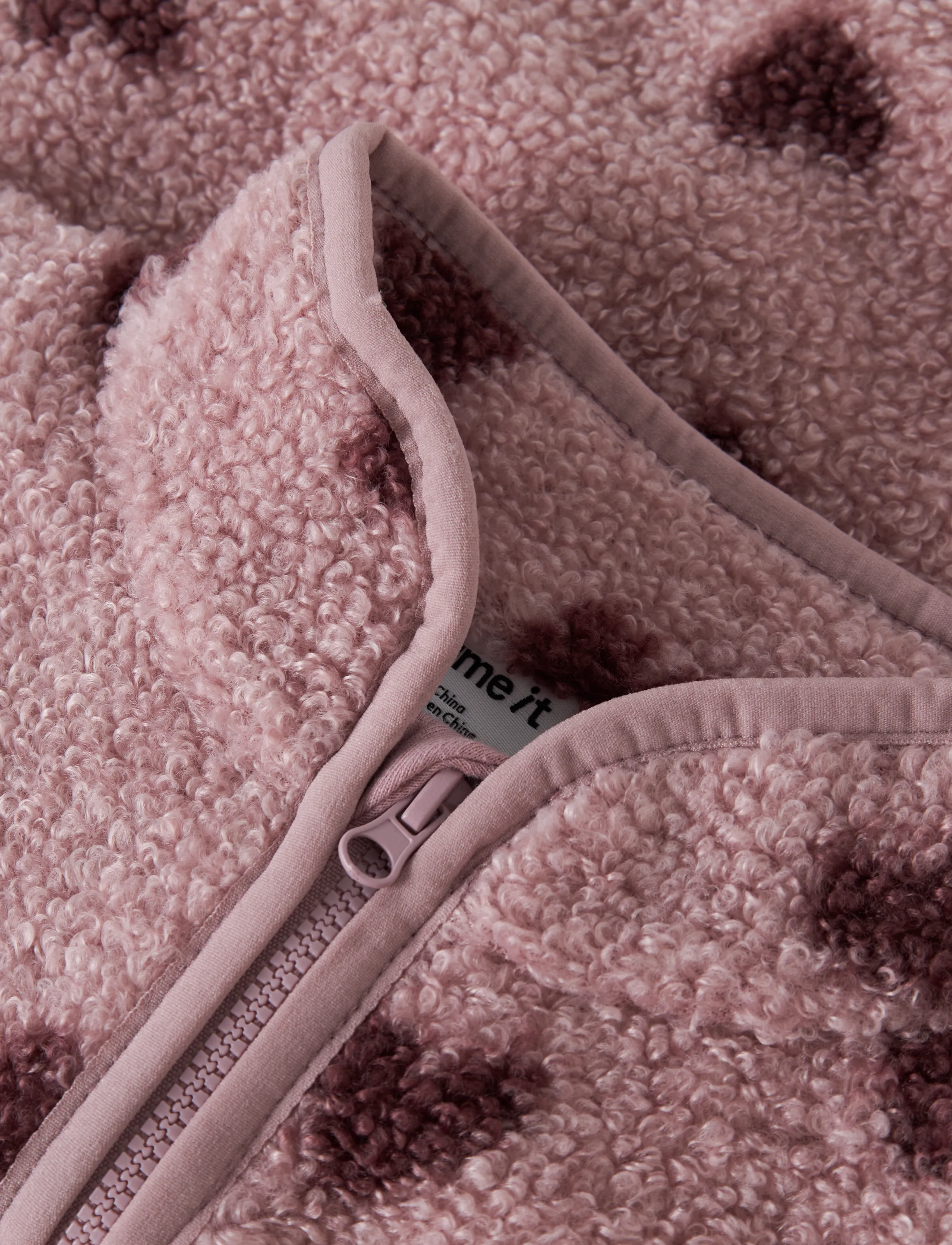 name it - NBFOLAJA NREG TEDDY JACKET - fleecejackor - mauve shadows - 2