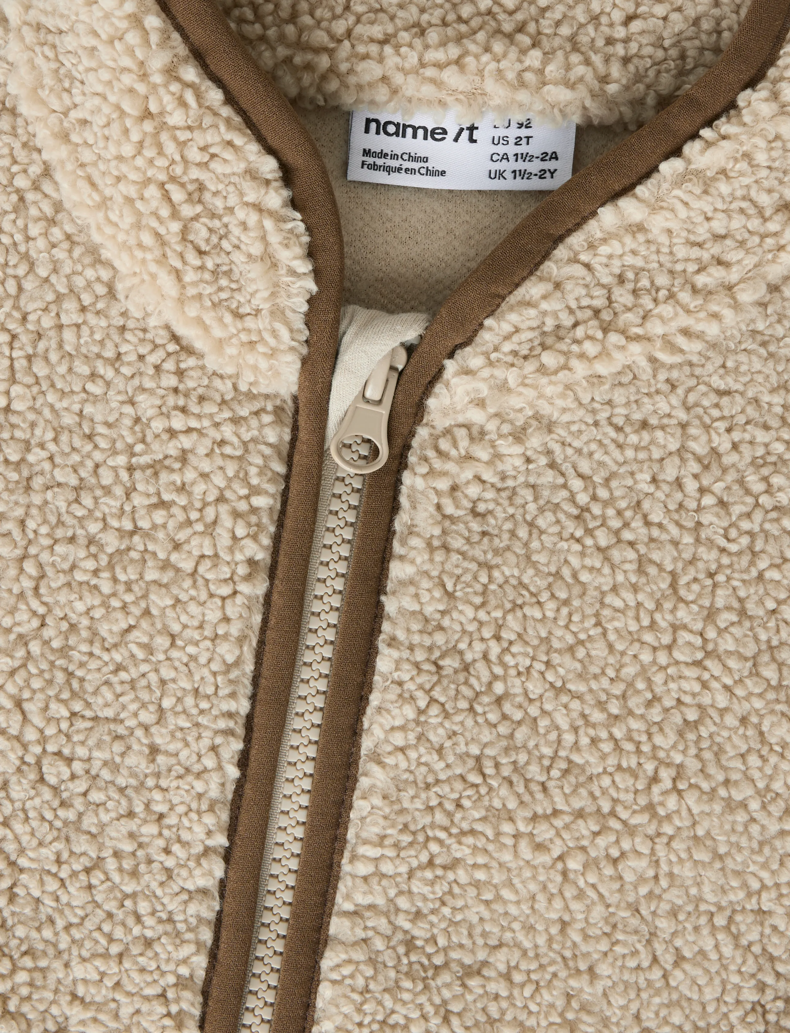 name it - NMMORIAS NERG TEDDY JACKET - fleecejackor - island fossil - 2