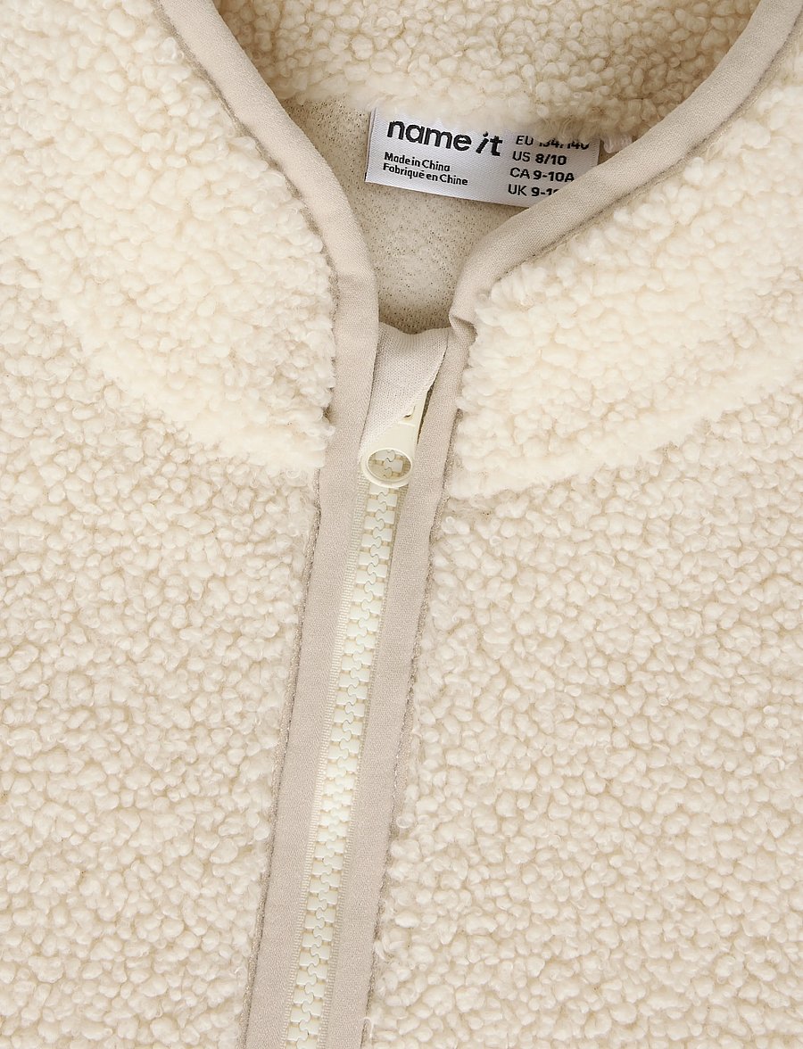 name it - NKFOMAJAL NREG TEDDY JACKET - fleecejackor - birch - 2