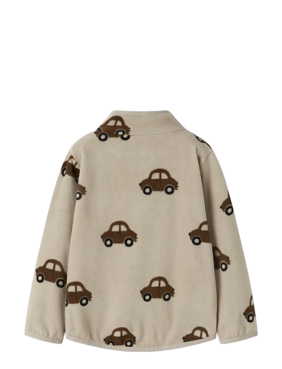 name it - NMMORLAJS NREG FLEECE JACKET - fleecejacken - island fossil - 1