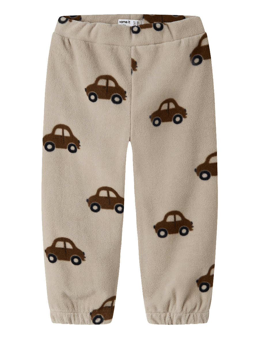 name it - NMMORLAJS NREG FLEECE PANT - mjukisbyxor - island fossil - 0