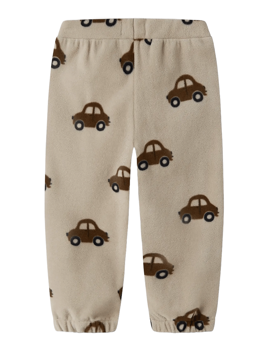 name it - NMMORLAJS NREG FLEECE PANT - mjukisbyxor - island fossil - 1
