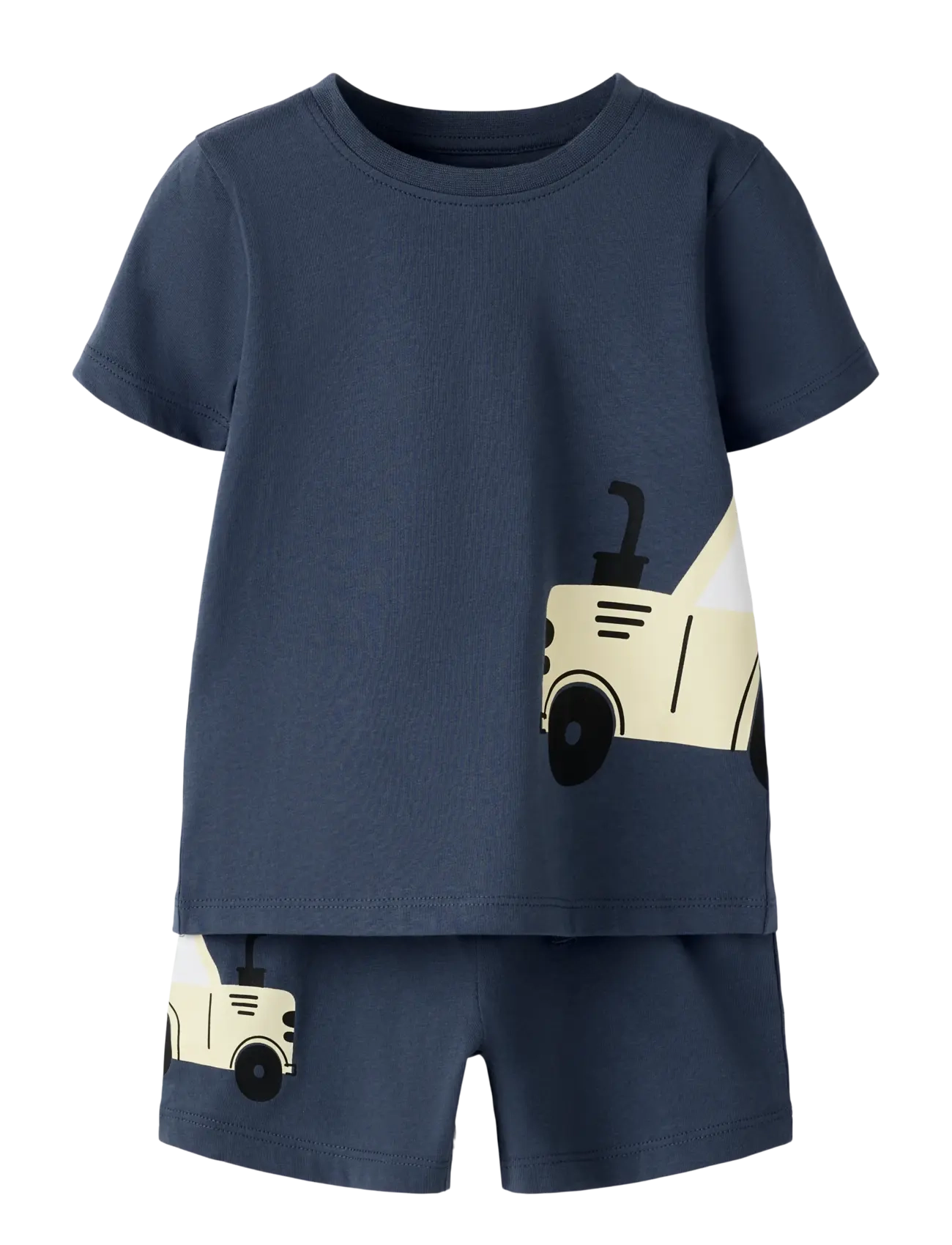 name it Nmmhectors Shorts Set, 116, Sets, Schwarz - Sets With Short-sleeved T-shirt, Kinder