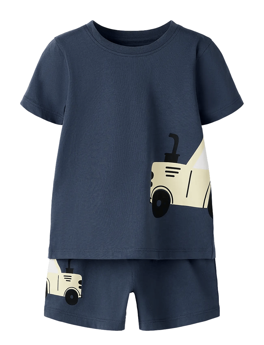 name it - NMMHECTORS SHORTS SET - sets mit kurzärmeligem t-shirt - vintage indigo - 0