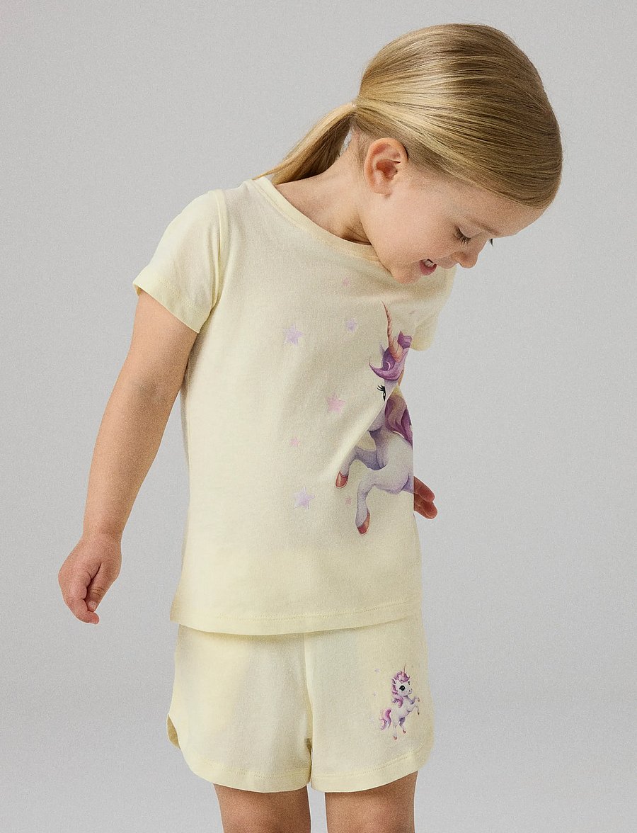 name it - NMFHELGAS SHORTS SET - komplektid lühikeste varrukatega t-särgiga - pear sorbet - 4