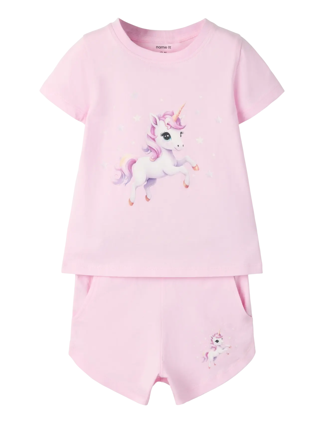name it Nmfhelgas Shorts Set, 104, Sets, Rosa - Sets With Short-sleeved T-shirt, Kinder
