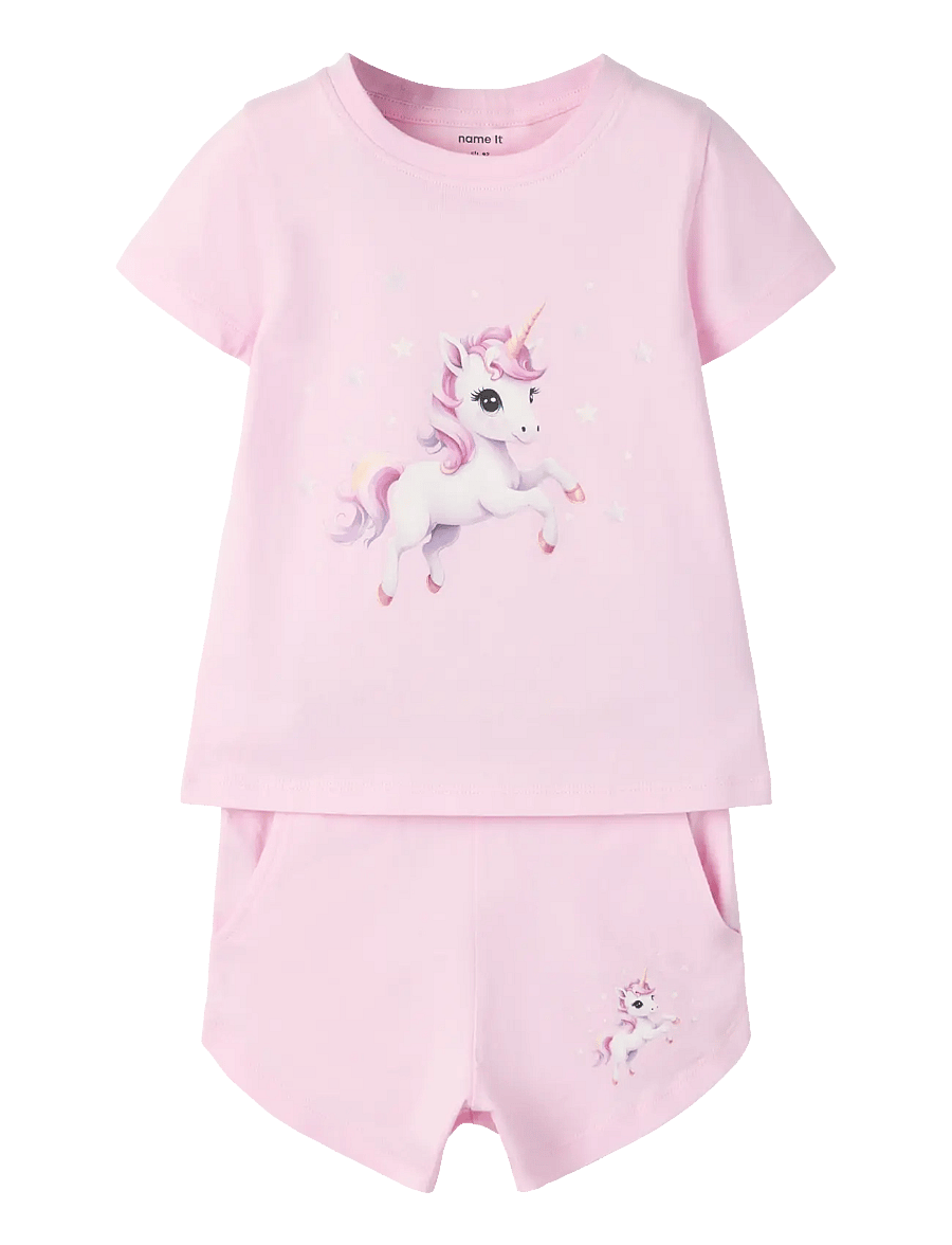 name it - NMFHELGAS SHORTS SET - set med kortärmad t-shirt - pirouette - 0