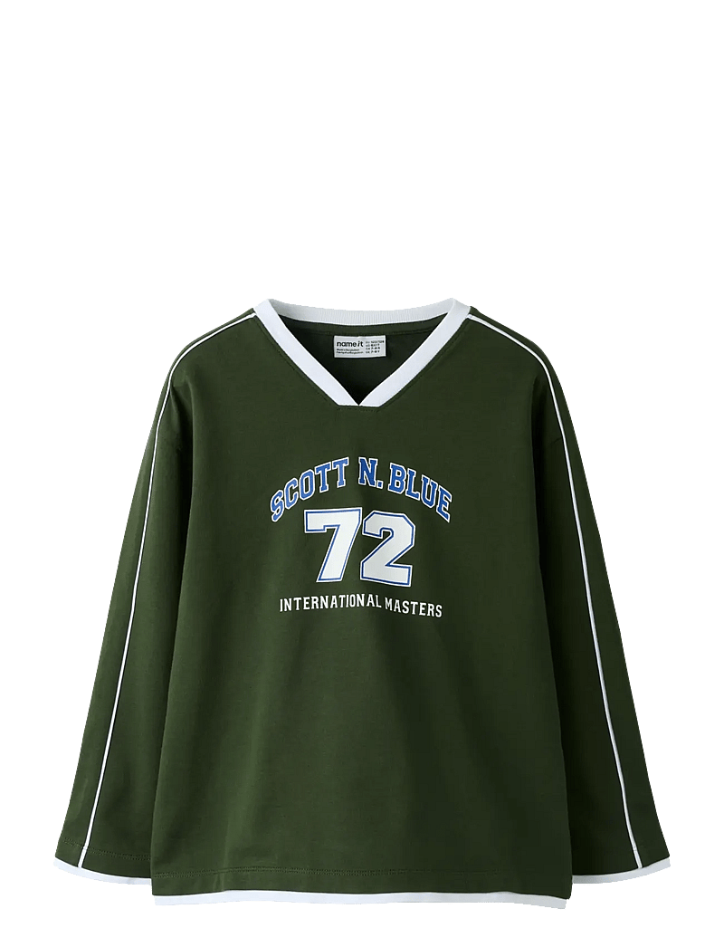 name it - NKMFRED LS RLX LIGHT SWE UNB - sweatshirts - kombu green - 0