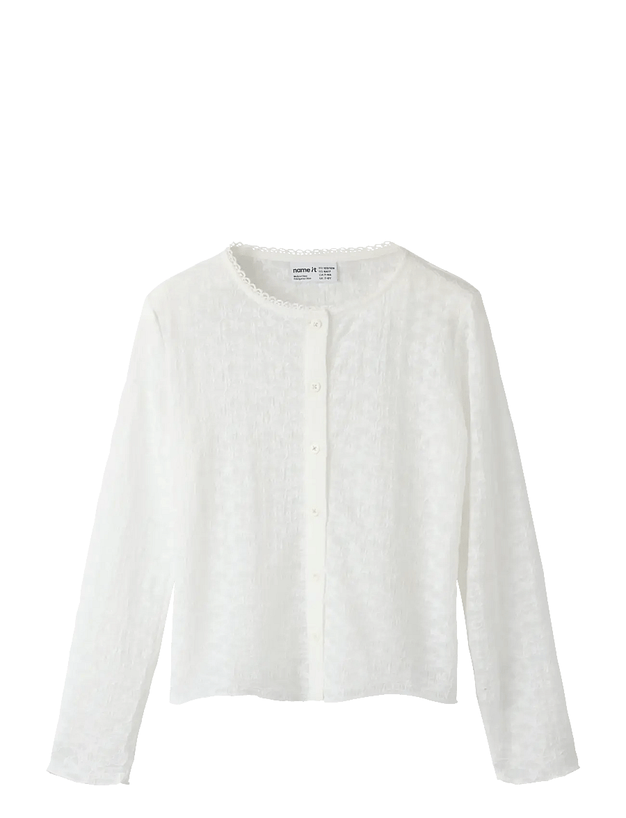 name it - NKFFRINNA LS CARD - cardigans - bright white - 0
