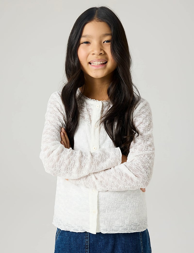 name it - NKFFRINNA LS CARD - cardigans - bright white - 3