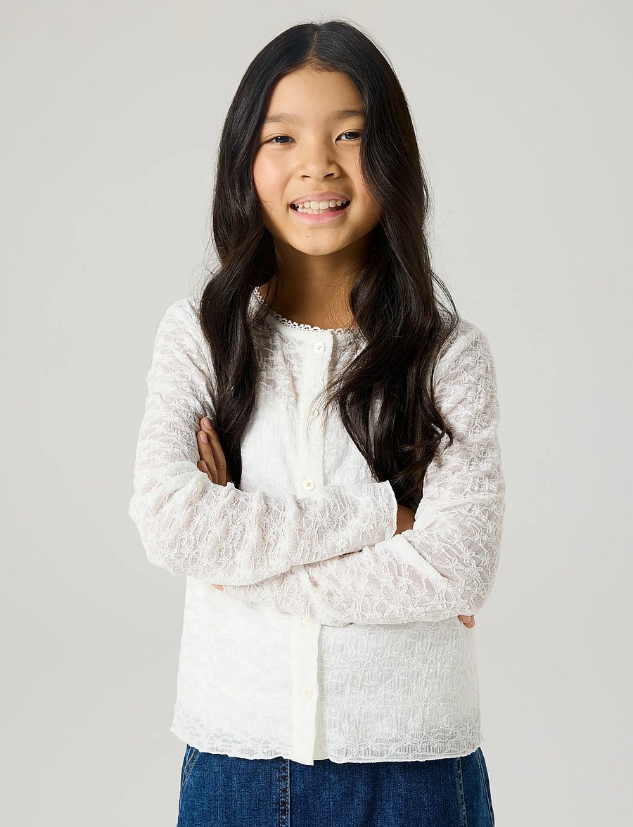 name it - NKFFRINNA LS CARD - cardigans - bright white - 3