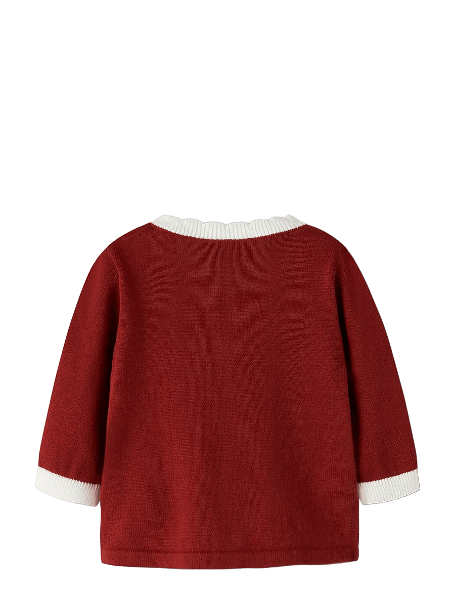 name it - NBFRALBO LS KNIT CARD - red dahlia - 1