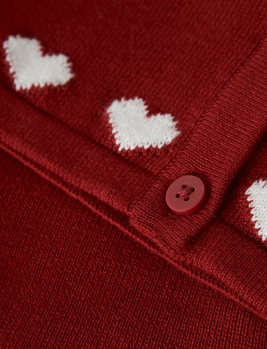 name it - NBFRALBO LS KNIT CARD - red dahlia - 2