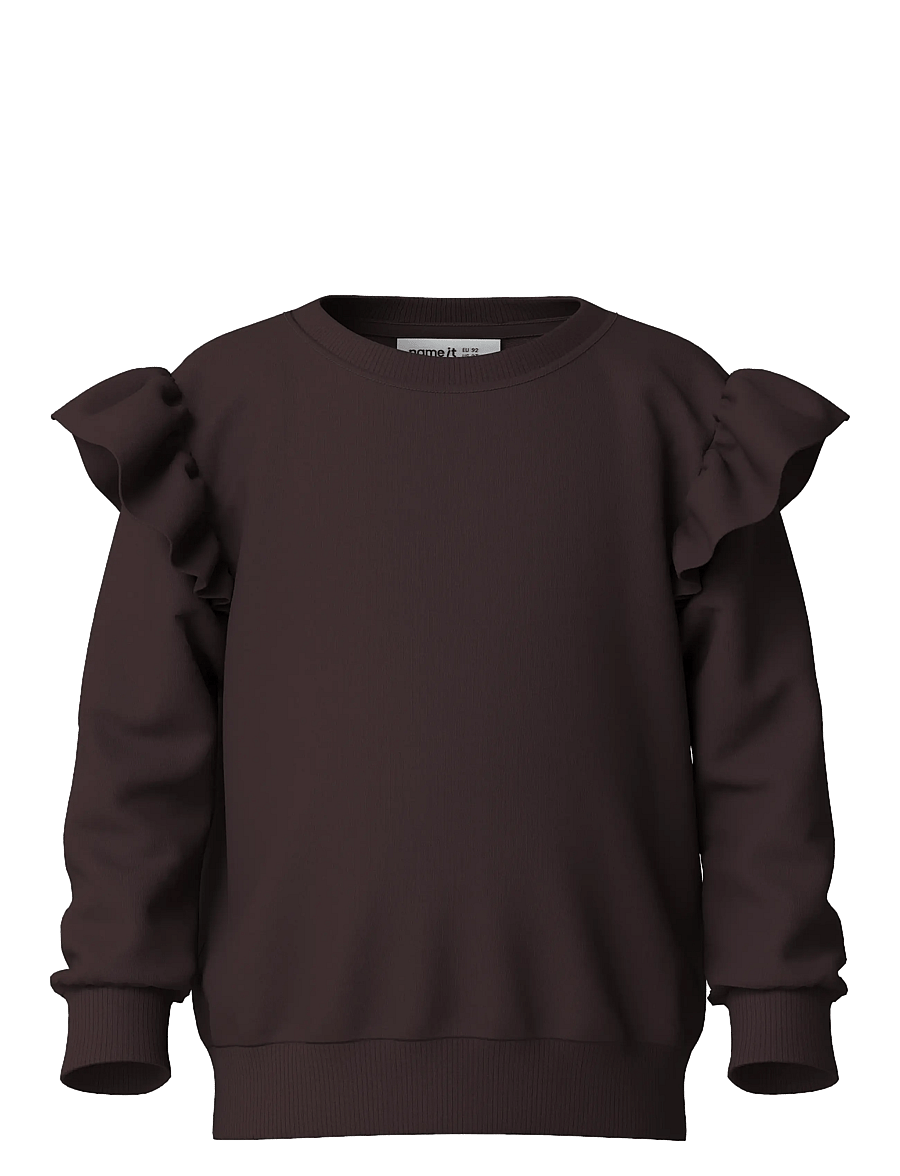 name it - NMFKLUISI LS SWEAT UNB - sweatshirts - chocolate plum - 0