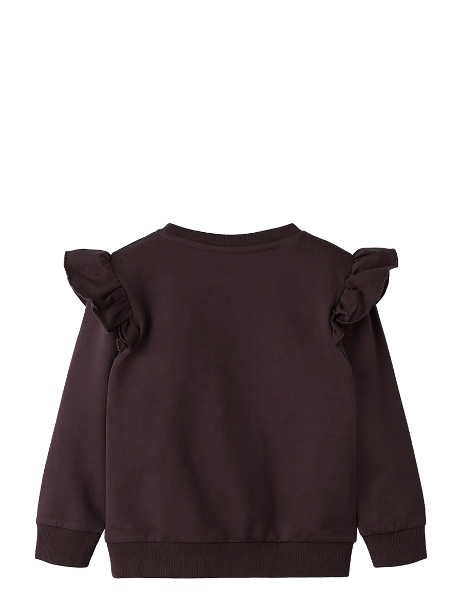 name it - NMFKLUISI LS SWEAT UNB - dressipluusid - chocolate plum - 1