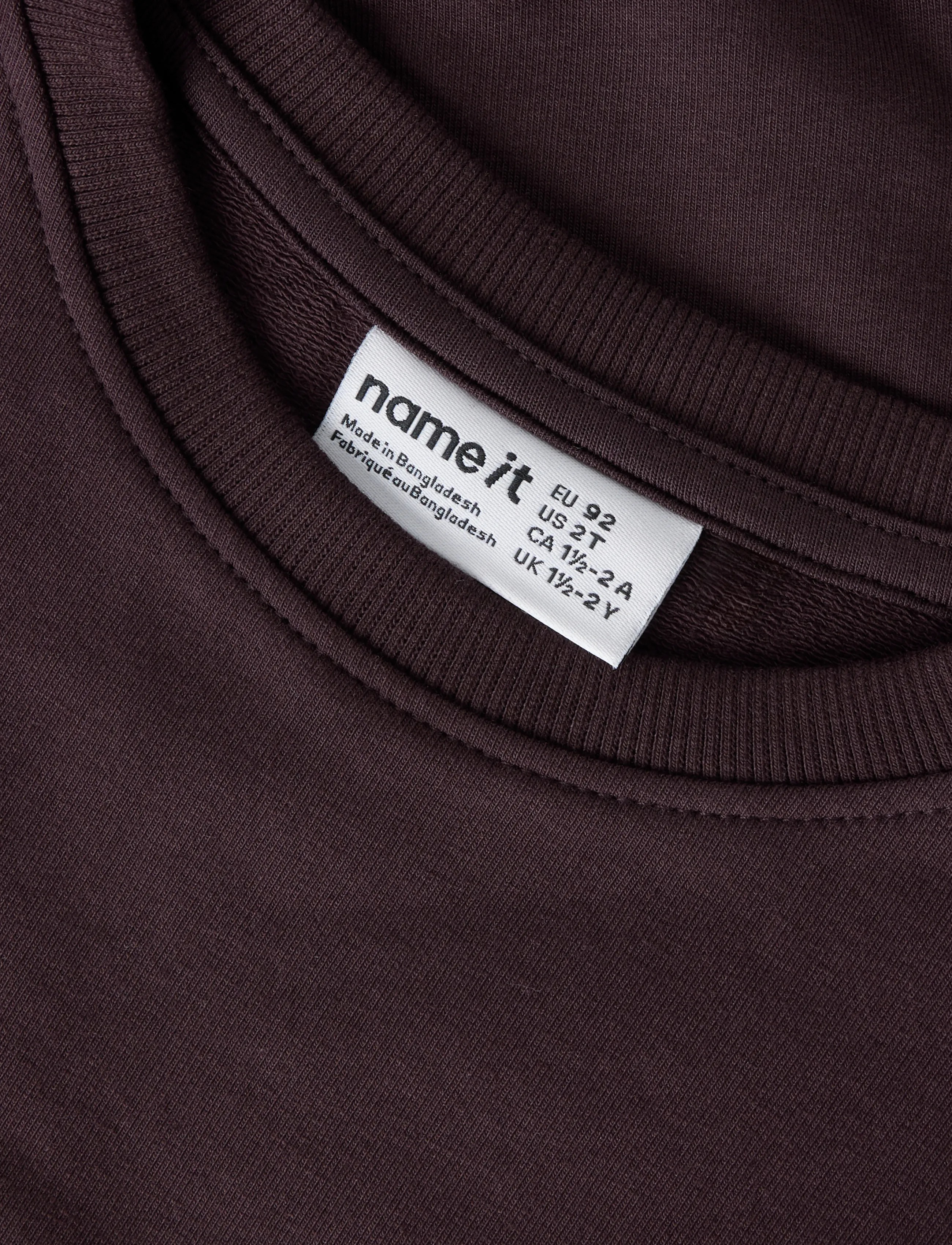 name it - NMFKLUISI LS SWEAT UNB - dressipluusid - chocolate plum - 3