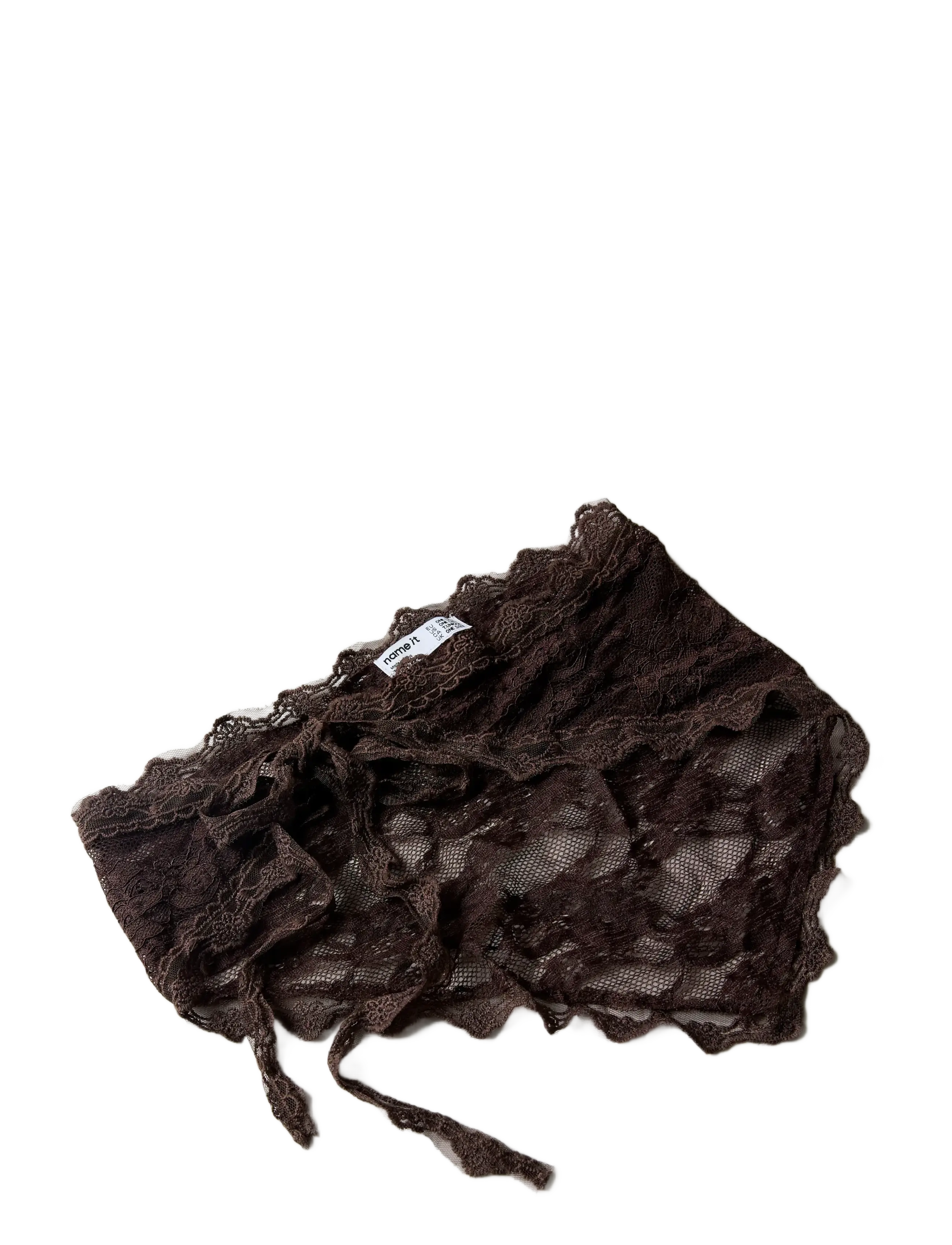 name it - NKFREBECCA LACE SCARF - chocolate plum - 3