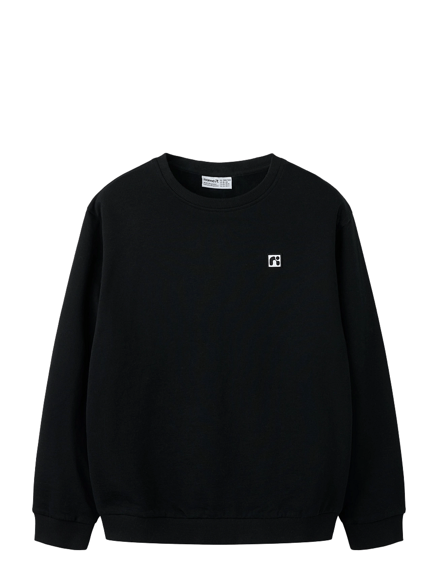 name it - NKMFLO LS NREG SWEAT BRU NOOS - džemprid - black - 0