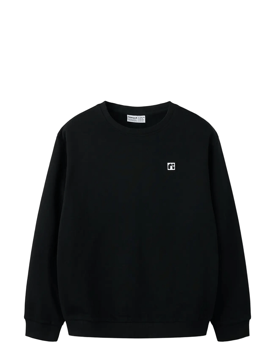 name it - NKMFLO LS NREG SWEAT BRU NOOS - džemprid - black - 2