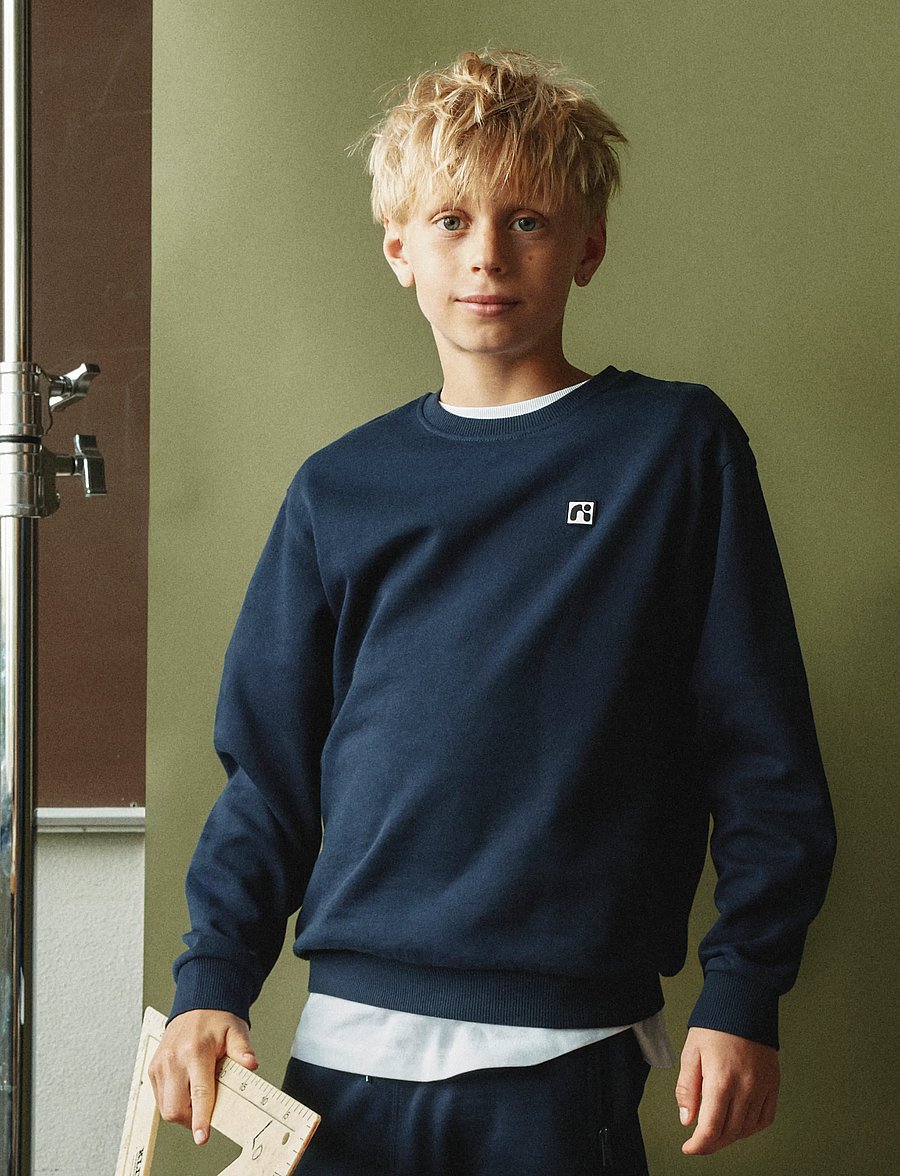 name it - NKMFLO LS NREG SWEAT BRU NOOS - pullover - dark sapphire - 4