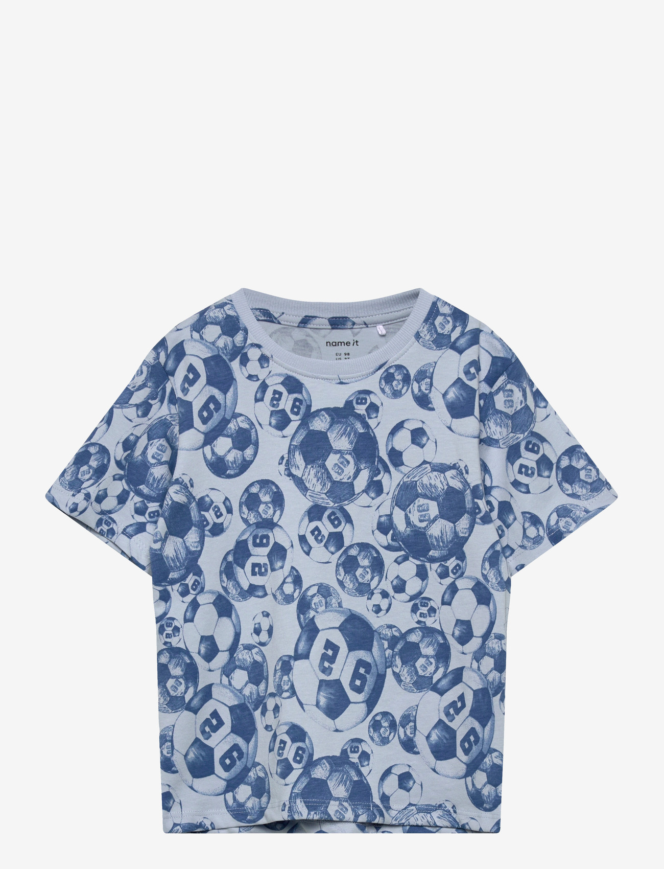 name it - NMMHOOTBALL SS NREG TOP - kortærmede t-shirts - subdued blue - 0