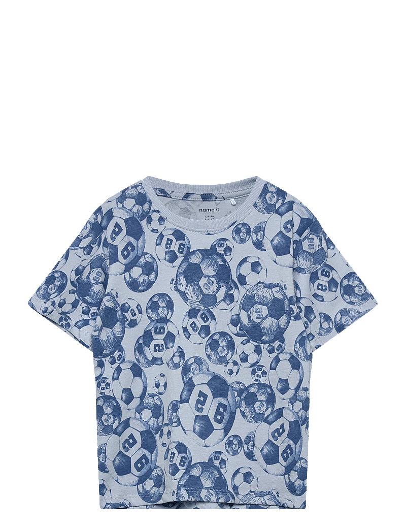 name it - NMMHOOTBALL SS NREG TOP - kortærmede t-shirts - subdued blue - 0