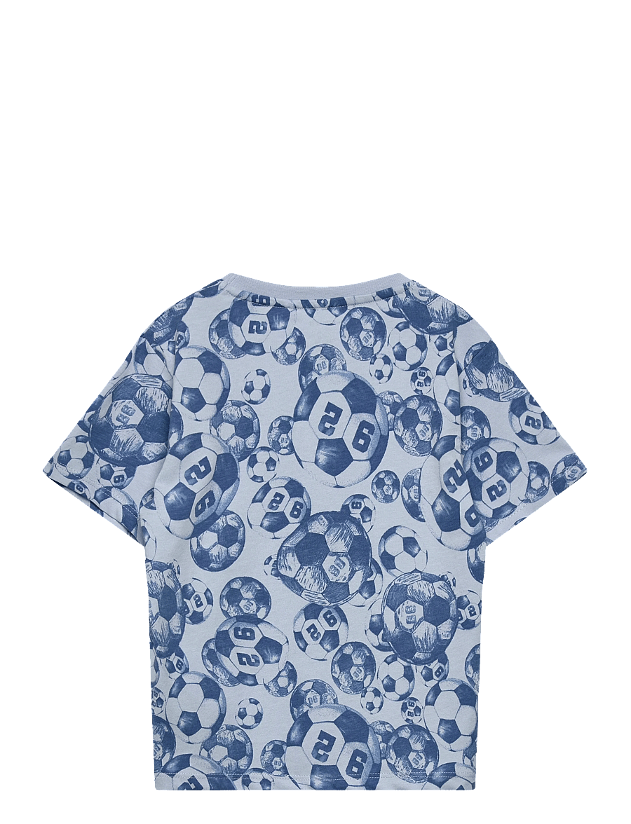 name it - NMMHOOTBALL SS NREG TOP - kurzärmelige - subdued blue - 1