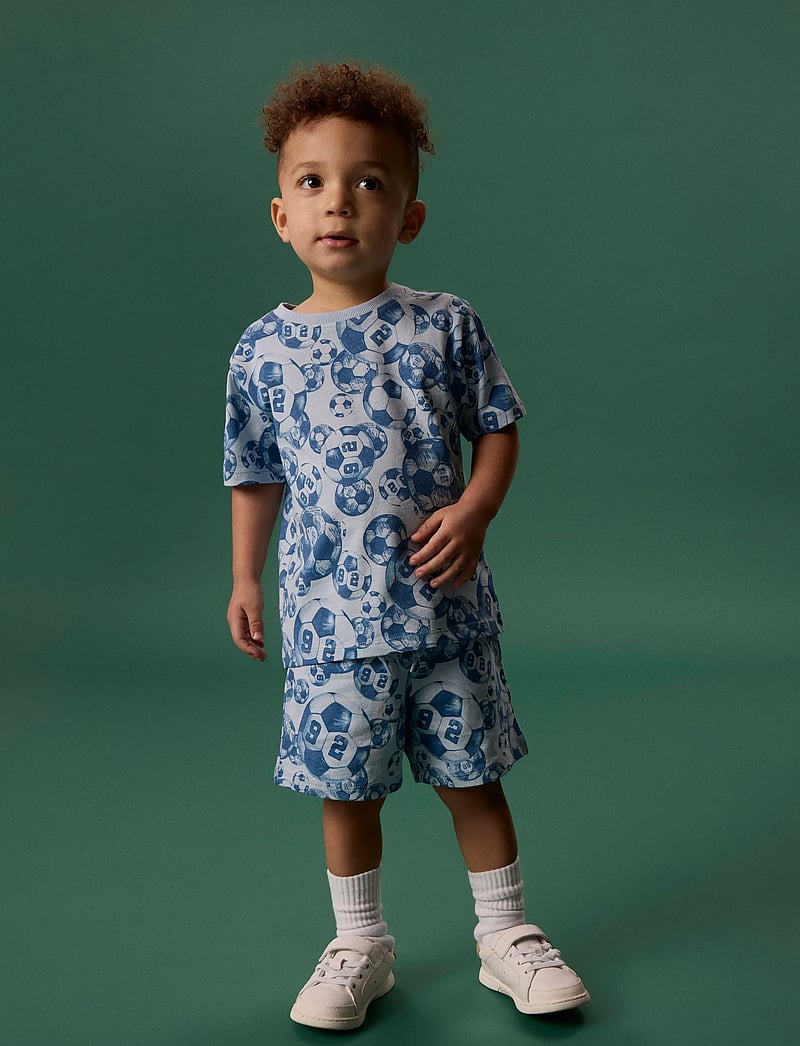 name it - NMMHOOTBALL SS NREG TOP - kortærmede t-shirts - subdued blue - 2
