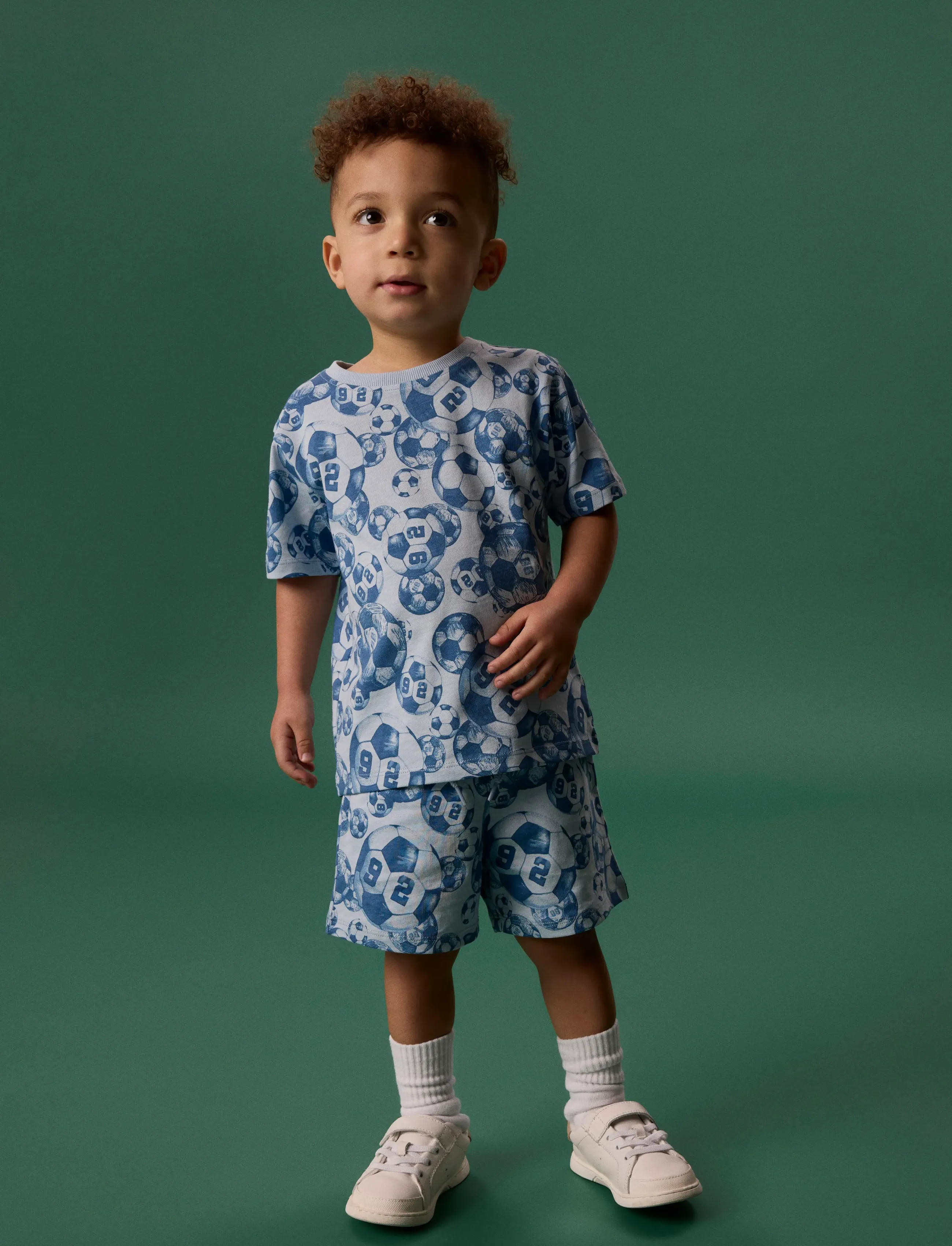 name it - NMMHOOTBALL SS NREG TOP - short-sleeved t-shirts - subdued blue - 2