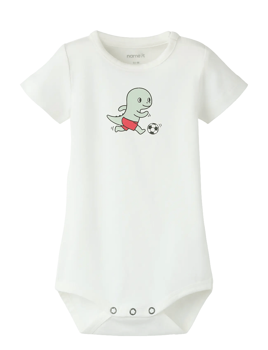 name it - NBMHUTTIE SS XSL BODY - kortärmade bodysuits - cloud dancer - 0