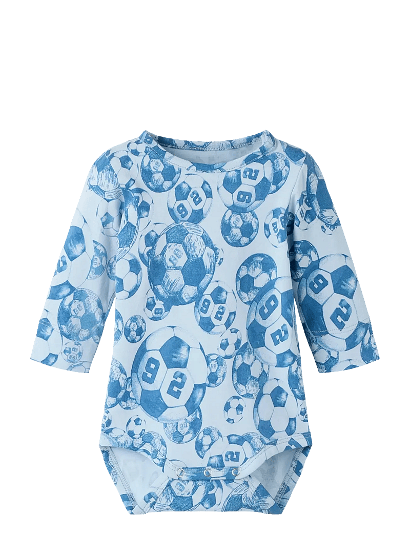 name it - NBMHOOTBALL LS XSL BODY - pikkade varrukatega bodid - subdued blue - 0