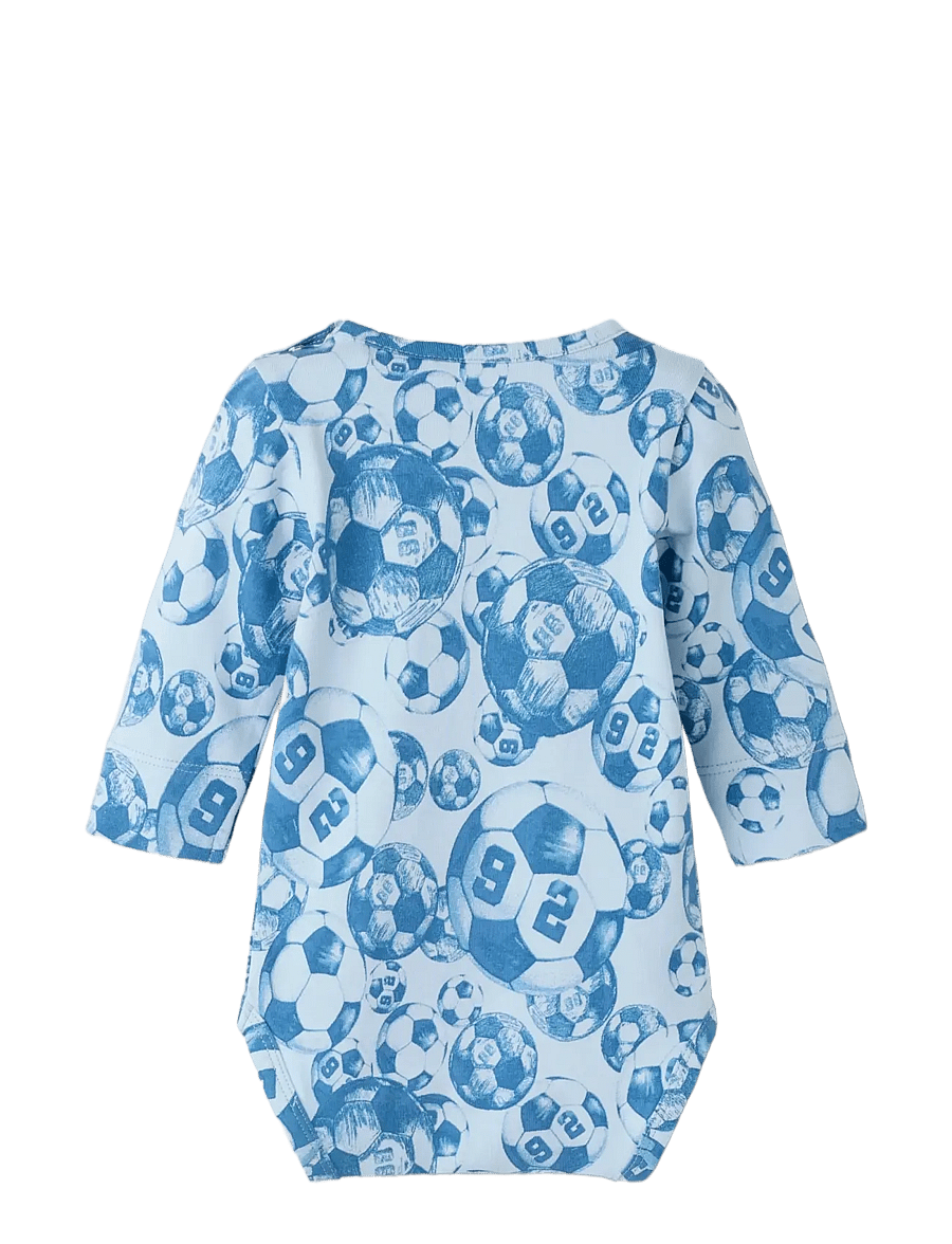 name it - NBMHOOTBALL LS XSL BODY - langärmelige bodys - subdued blue - 1