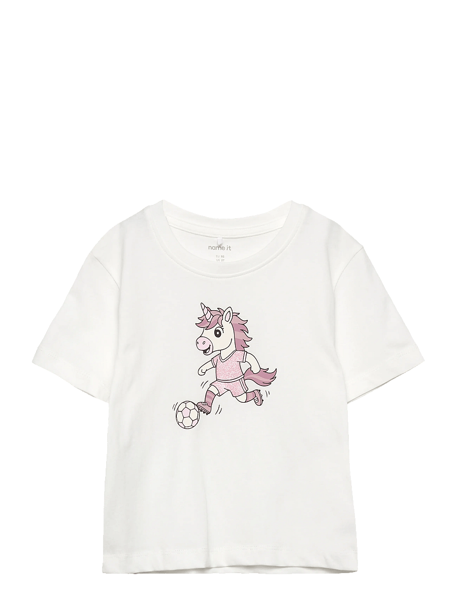 name it - NMFHENRINA SS NREG TOP - kurzärmelige - cloud dancer - 0