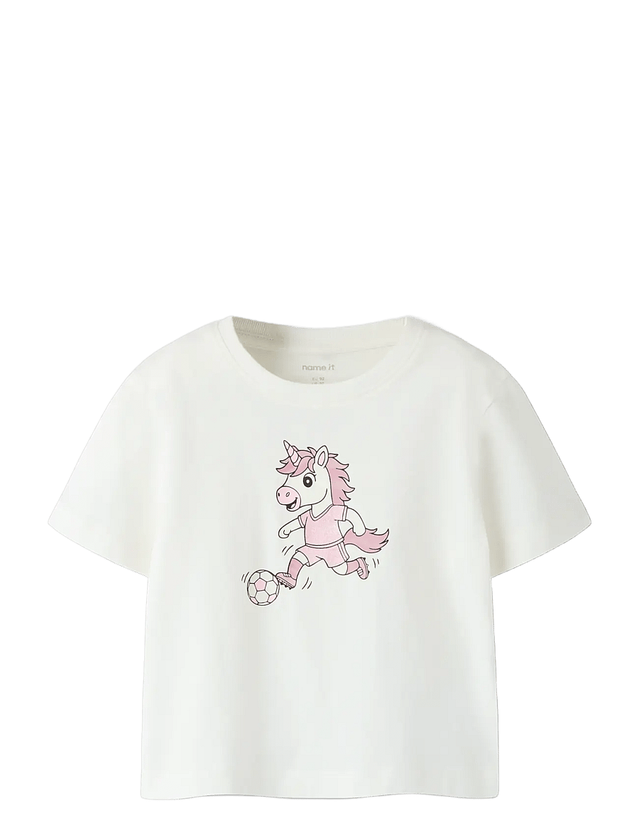 name it - NMFHENRINA SS NREG TOP - kurzärmelige - cloud dancer - 2
