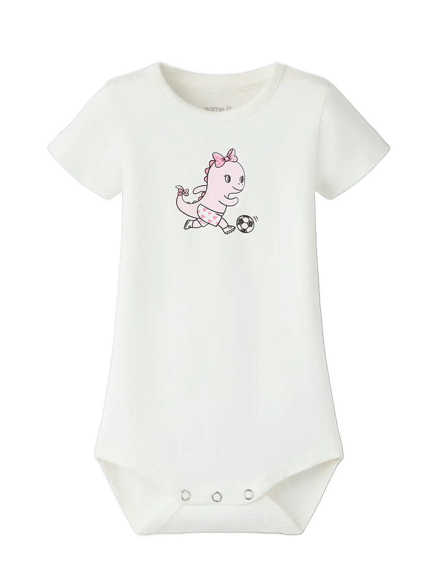 name it - NBFHUTINA SS XSL BODY - kurzärmelig - cloud dancer - 2