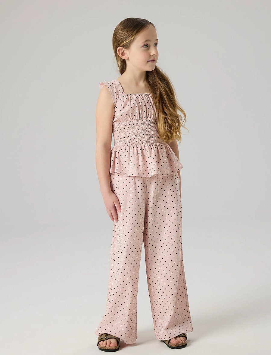 name it - NKFHELISSEA WIDE PANT - bukser - veiled pink - 3
