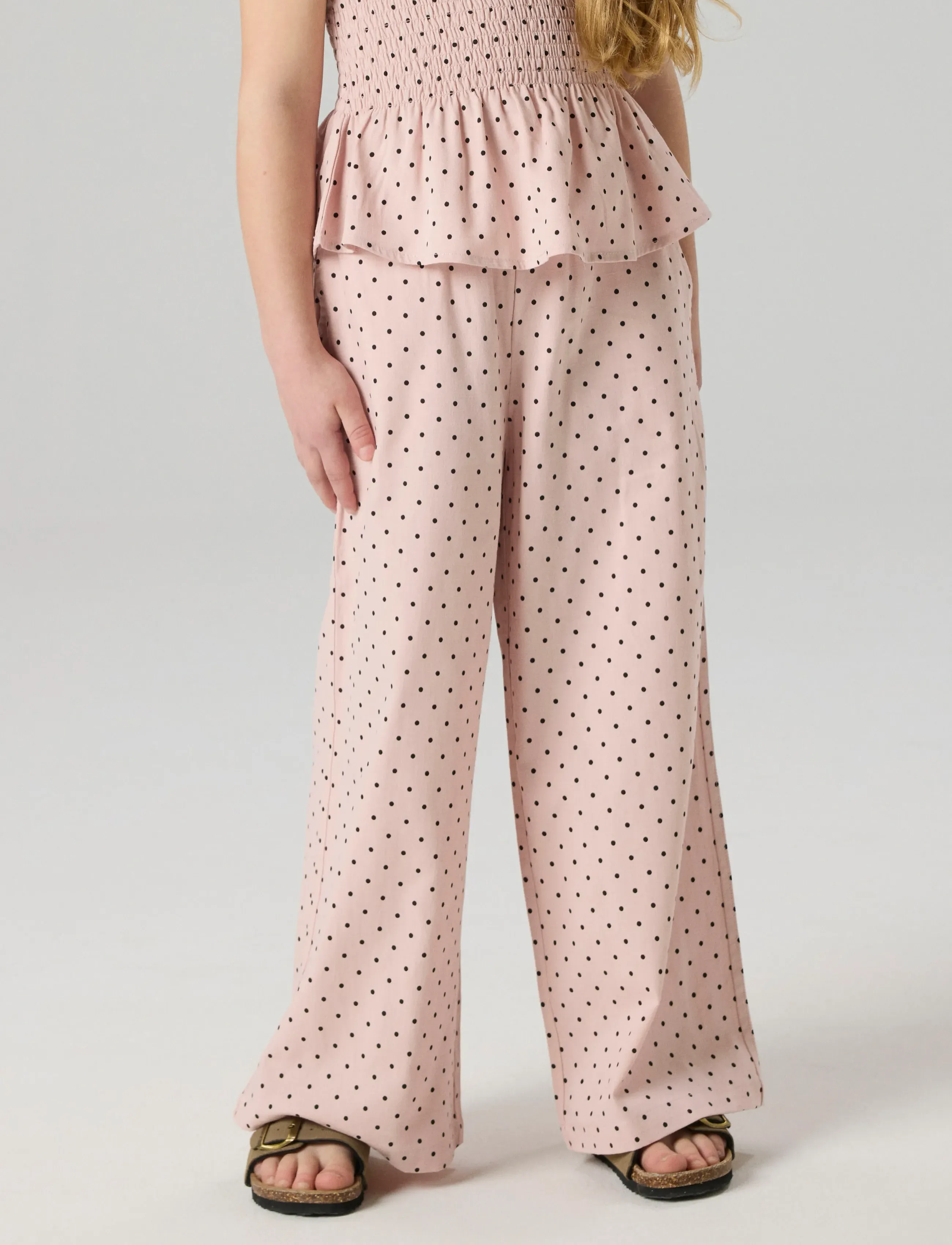 name it - NKFHELISSEA WIDE PANT - gode sommertilbud - veiled pink - 4