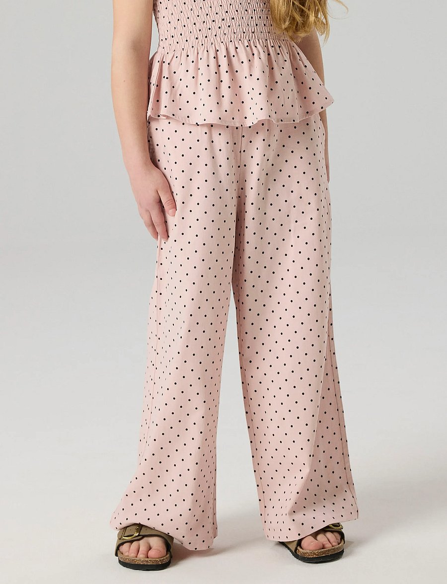 name it - NKFHELISSEA WIDE PANT - bukser - veiled pink - 4