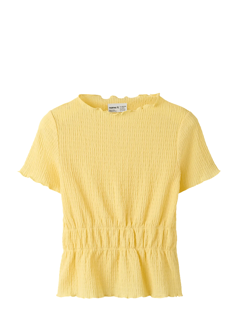 name it - NKFHIKKA SS SH TOP - lühikeste varrukatega t-särgid - golden haze - 0