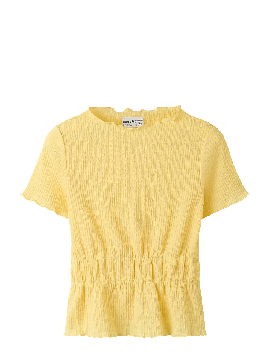 name it - NKFHIKKA SS SH TOP - kortærmede t-shirts - golden haze - 0