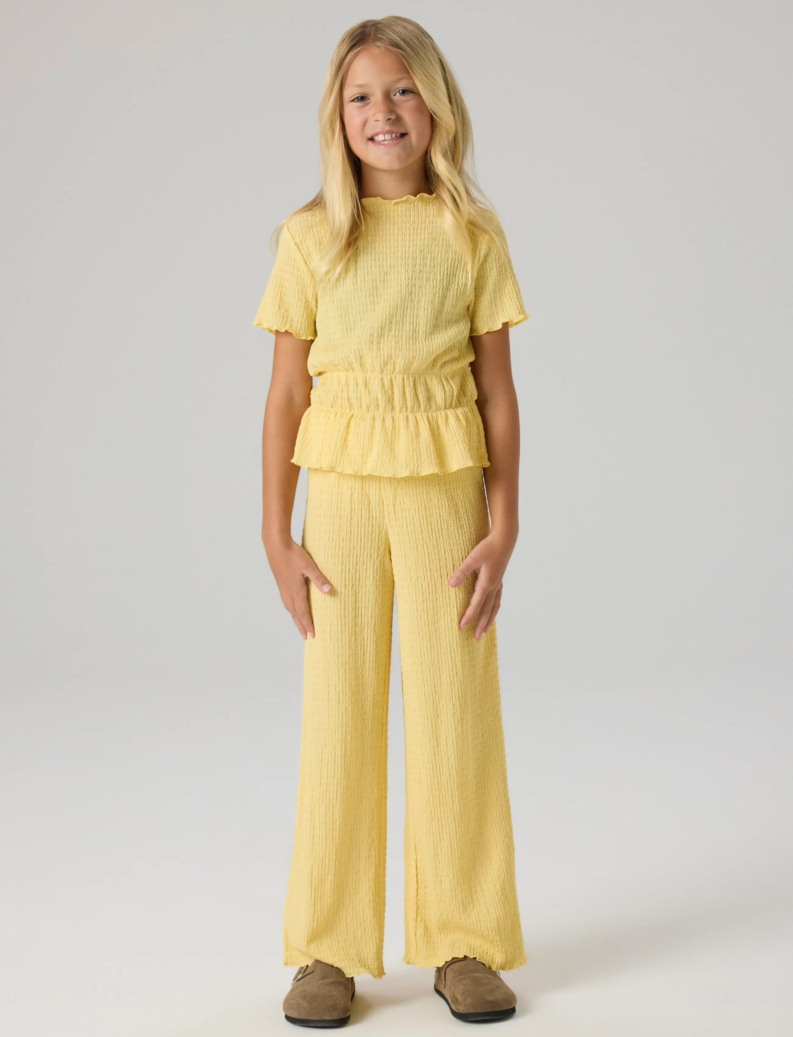 name it - NKFHIKKA WIDE PANT - einkaufen nach alter von - golden haze - 2