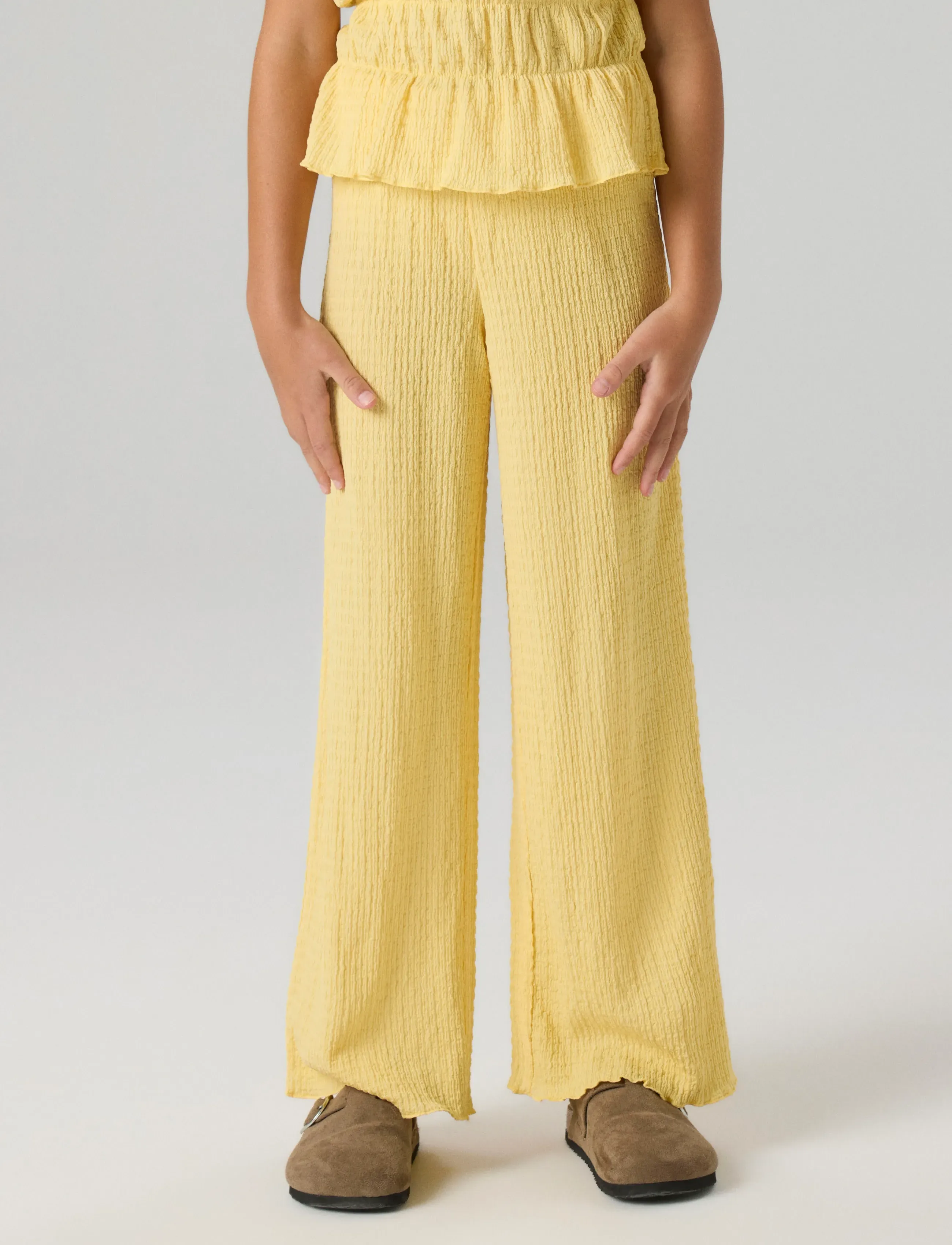 name it - NKFHIKKA WIDE PANT - einkaufen nach alter von - golden haze - 3