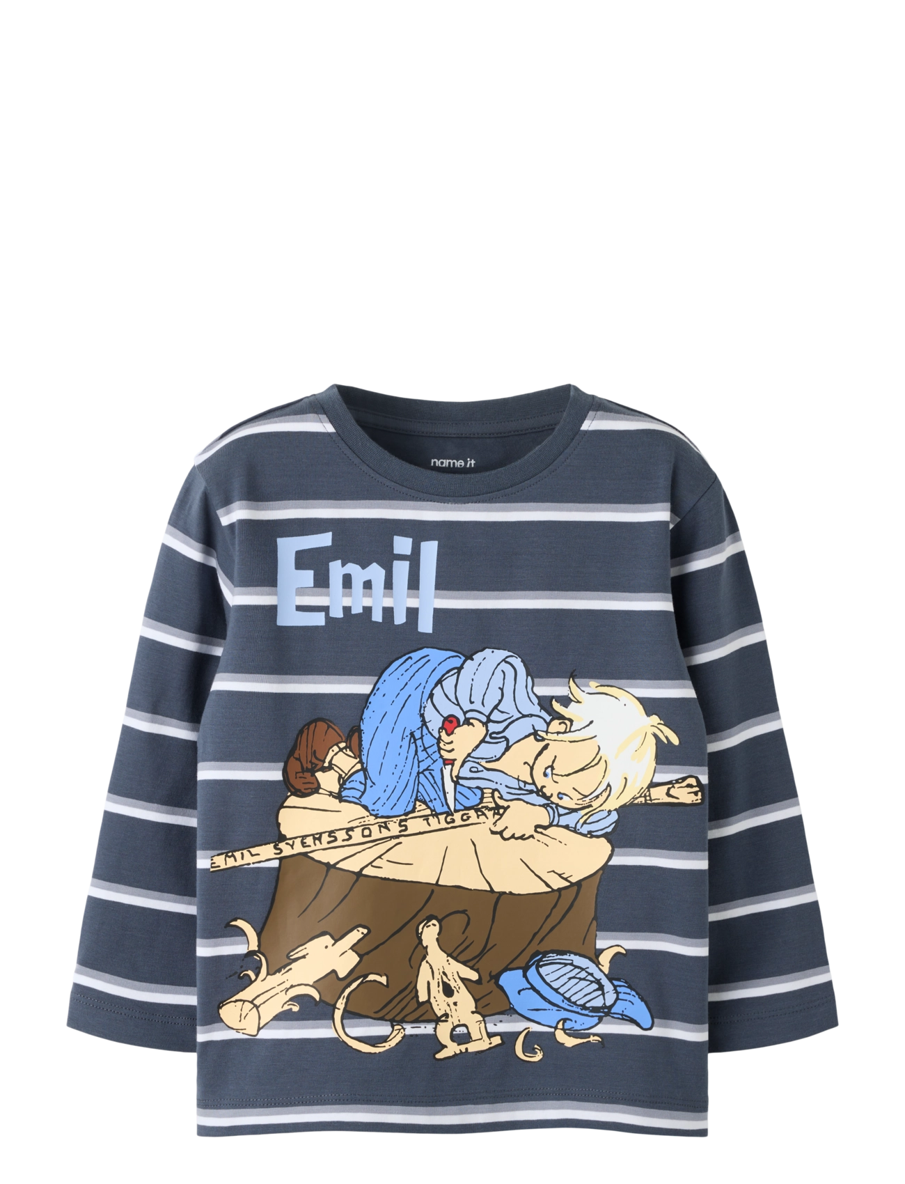 name it NMMALF EMIL LS NREG TOP BOX SKY - Toppar & T-shirts - OMBRE BLUE / navy