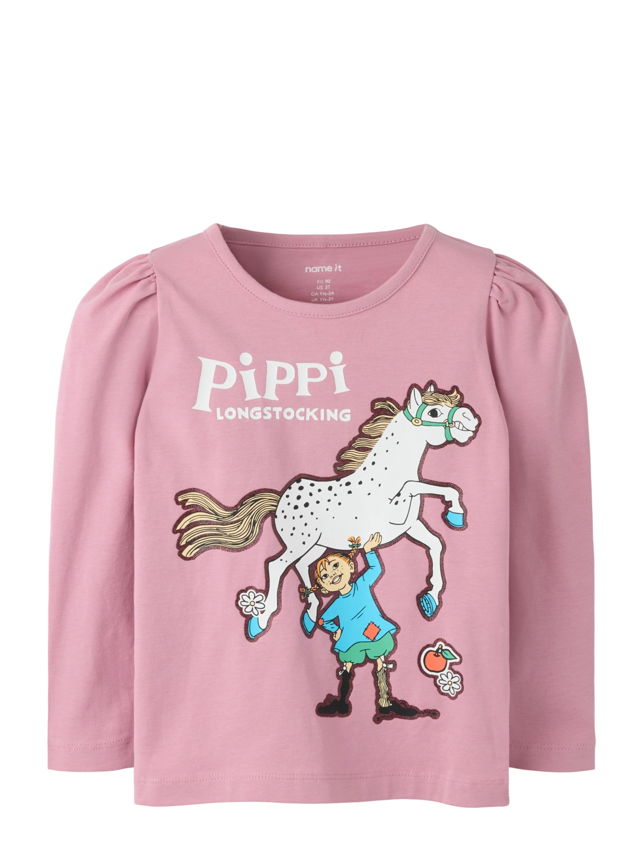 name it NMFANNA PIPPI LS TOP BOX SKY - Toppar & T-shirts - LILAS / pink/rose