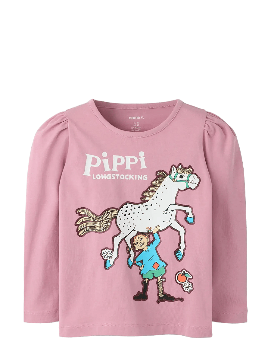 name it - NMFANNA PIPPI LS TOP BOX SKY - långärmade t-shirts - lilas - 2