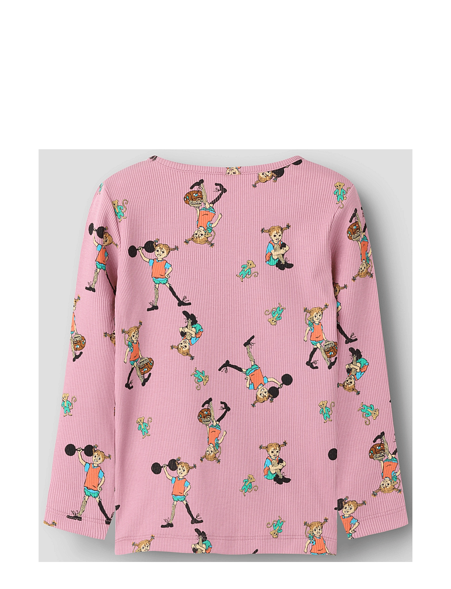 name it - NMFARA PIPPI LS SLIM TOP SKY - långärmade t-shirts - lilas - 1